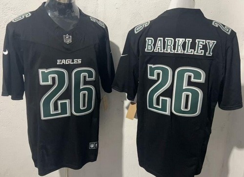 Men's Philadelphia Eagles #26 Saquon Barkley Nike Limited Black Fashion FUSE Vapor NFL Stitched Jersey
