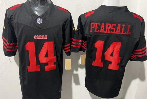 Men's San Francisco 49ers #14 Ricky Pearsall Nike Limited Black FUSE Vapor NFL Stitched Jersey