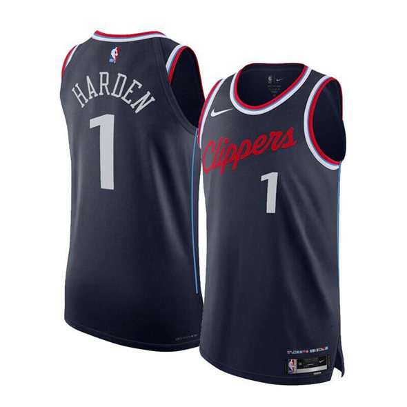 Youth Los Angeles Clippers #1 James Harden Navy 2024-25 Icon Edition Stitched Basketball Jersey