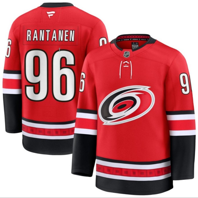 Men's Carolina Hurricanes #96 Mikko Rantanen Red 2024-25 Alternate Stitched Hockey