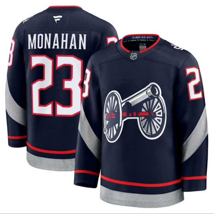Men's Columbus Blue Jackets #23 Stefan Matteau Navy 2025 Stadium Series Alternate Stitched Hockey Jersey