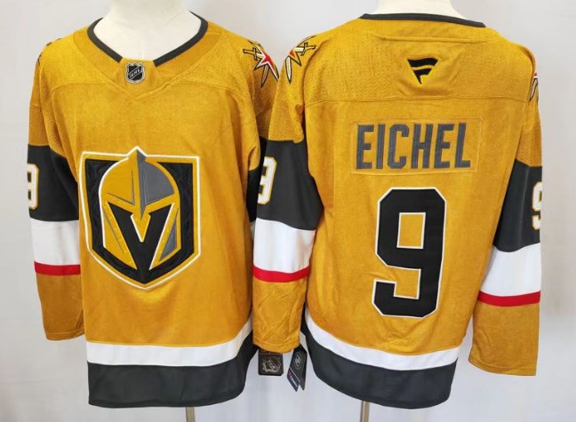 Men's Vegas Golden Knights #9 Jack Eichel Gold 2024-25 Home Stitched Hockey Jersey