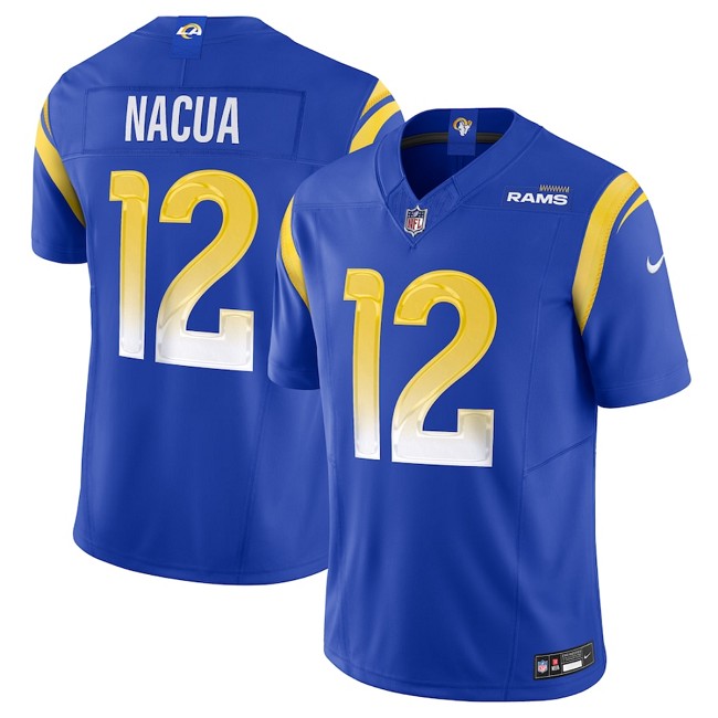 Men's Los Angeles Rams #12 Puka Nacua Blue 2025 F.U.S.E. Vapor Untouchable Stitched Football Jersey