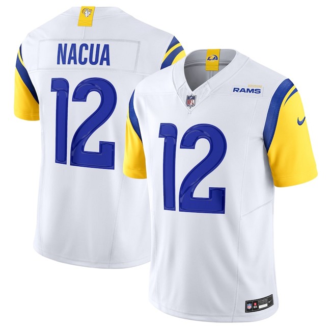 Men's Los Angeles Rams #12 Puka Nacua White 2025 F.U.S.E. Vapor Untouchable Stitched Football Jersey
