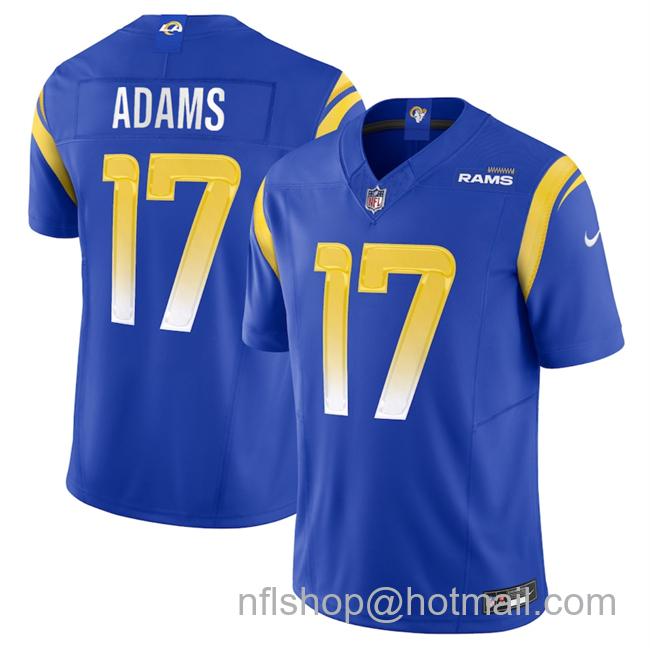 Men's Los Angeles Rams #17 Davante Adams Blue 2025 F.U.S.E. Vapor Untouchable Stitched Football Jersey