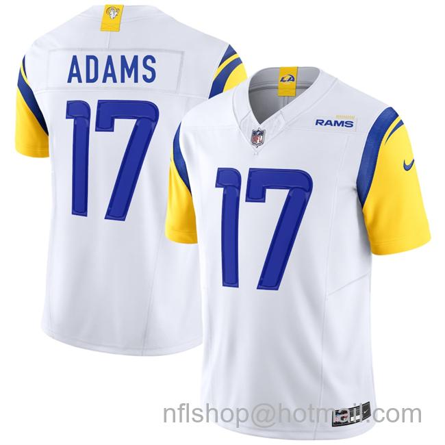 Men's Los Angeles Rams #17 Davante Adams White 2025 F.U.S.E. Vapor Untouchable Stitched Football Jersey