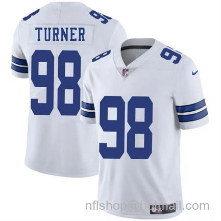 Men's Dallas Cowboys #98 Payton Turner White 2025 Vapor Untouchable Limited Stitched Football Jersey