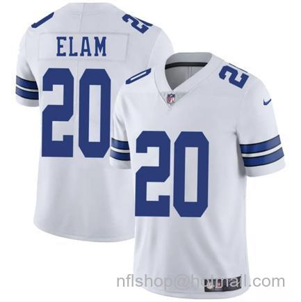 Men's Dallas Cowboys #20 Kaiir Elam White 2025 Vapor Untouchable Limited Stitched Football Jersey