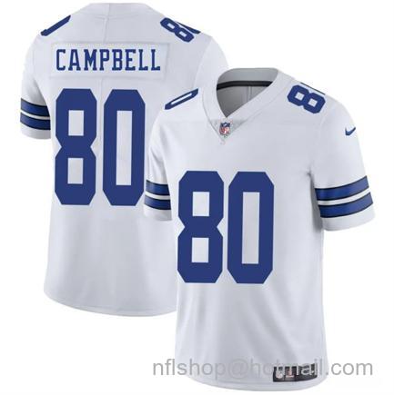 Men's Dallas Cowboys #80 Parris Campbell White 2025 Vapor Untouchable Limited Stitched Football Jersey