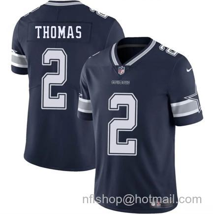 Men's Dallas Cowboys #2 Juanyeh Thomas Navy Blue 2025 Vapor Untouchable Limited Stitched Football Jersey