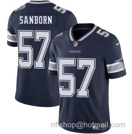 Men's Dallas Cowboys #57 Jack Sanborn Navy Blue 2025 Vapor Untouchable Limited Stitched Football Jersey