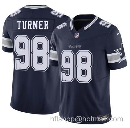 Men's Dallas Cowboys #98 Payton Turner Navy 2025 F.U.S.E Vapor Untouchable Limited Stitched Football Jersey