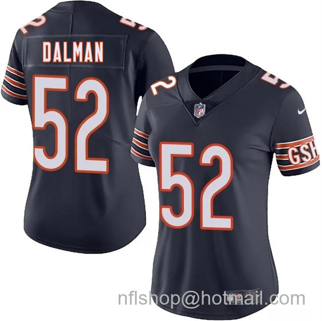 Women's Chicago Bears #52 Drew Dalman Navy 2025 Vapor Limited Stitched Football Jersey