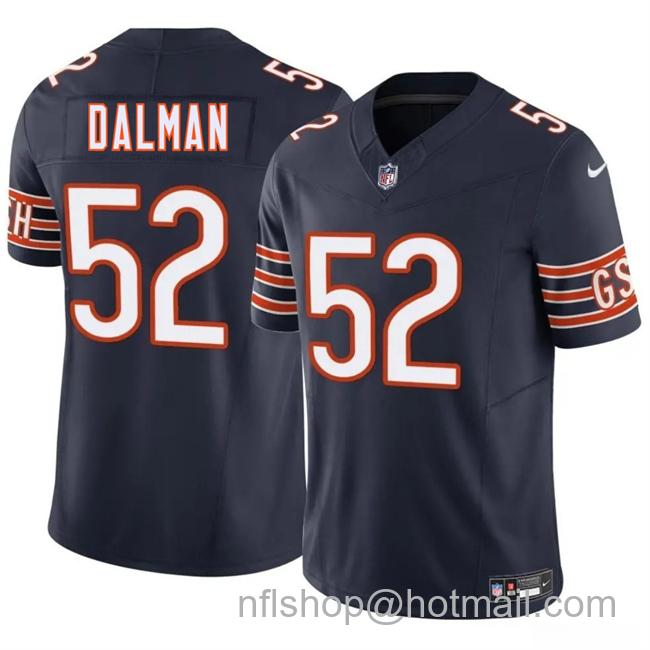 Men's Chicago Bears #52 Drew Dalman Navy 2025 F.U.S.E. Vapor Limited Stitched Football Jersey