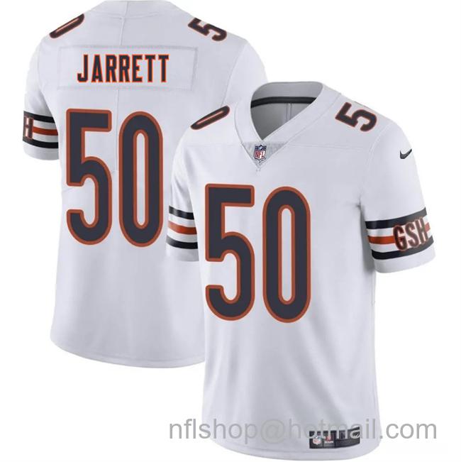 Men's Chicago Bears #50 Grady Jarrett White 2025 Vapor Limited Stitched Football Jersey
