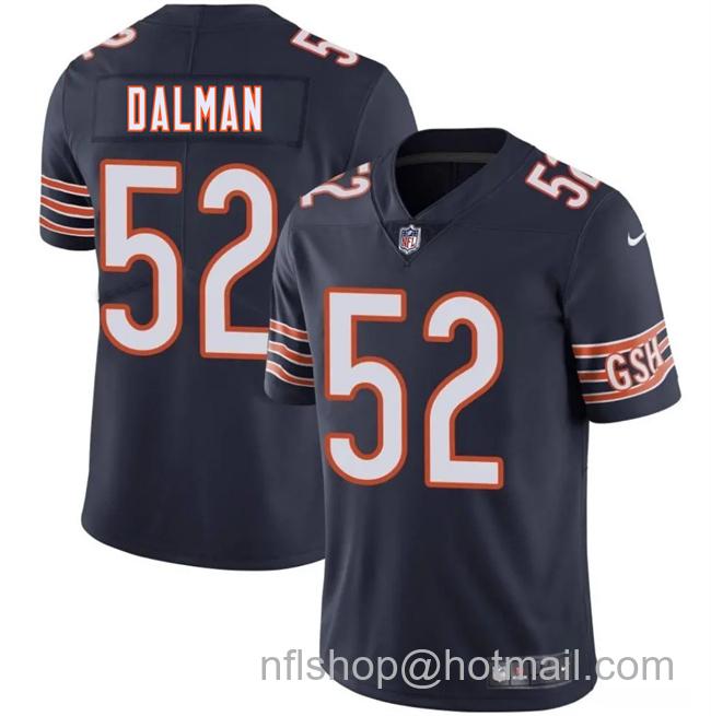 Men's Chicago Bears #52 Drew Dalman Navy 2025 Vapor Limited Stitched Football Jersey