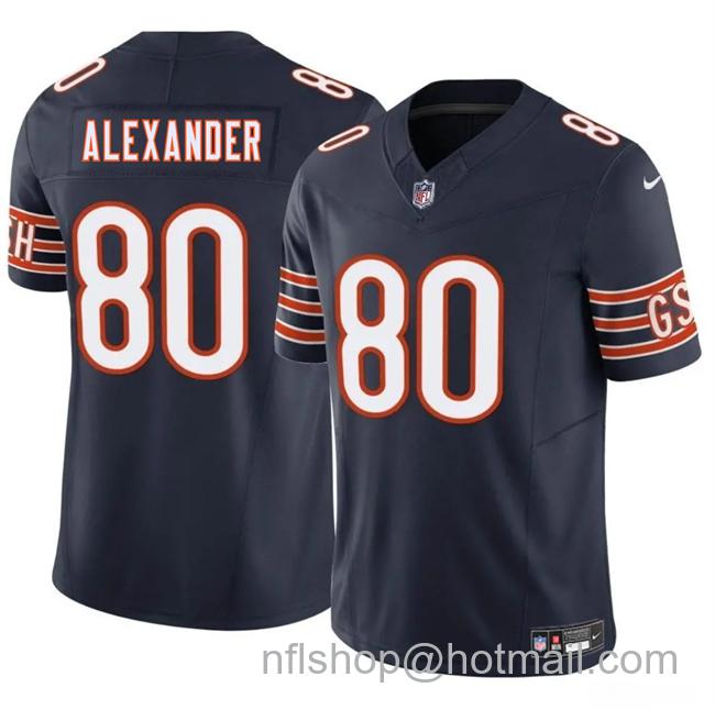 Men's Chicago Bears #80 Maurice Alexander Navy 2025 F.U.S.E. Vapor Limited Stitched Football Jersey
