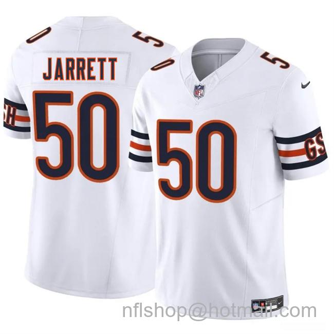 Men's Chicago Bears #50 Grady Jarrett White 2025 F.U.S.E. Vapor Limited Stitched Football Jersey