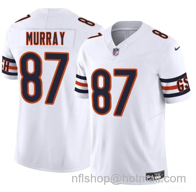 Men's Chicago Bears #87 Jordan Murray White 2025 F.U.S.E. Vapor Limited Stitched Football Jersey