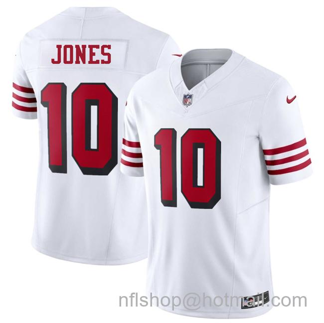 Men's San Francisco 49ers #10 Mac Jones New White 2025 F.U.S.E. Vapor Untouchable Limited Stitched Football Jersey