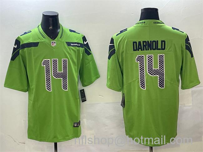 Men's Seattle Seahawks #14 Sam Darnold Green 2025 Vapor Limited Stitched Football Jersey
