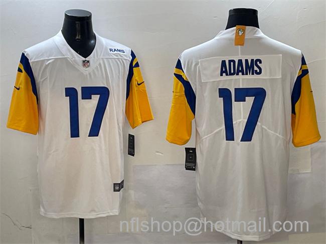 Men's Los Angeles Rams #17 Davante Adams White 2025 Vapor Untouchable Limited Stitched Football Jersey