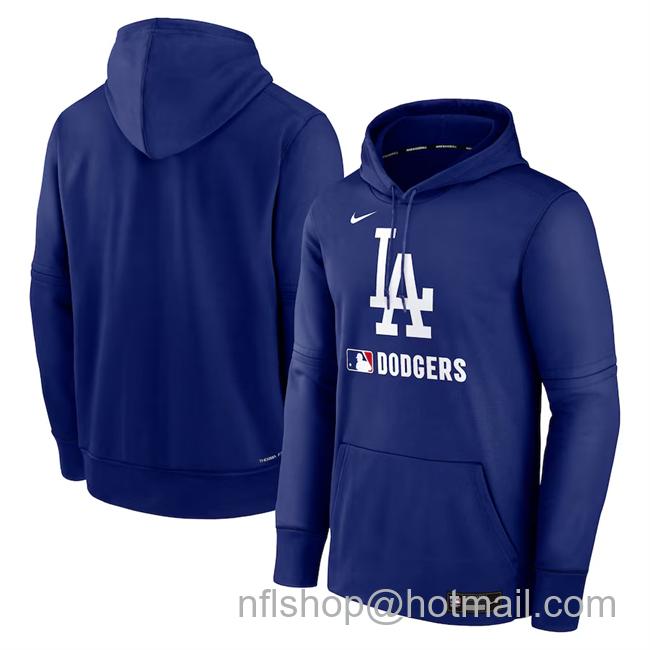 Men's Los Angeles Dodgers Royal Collection Performance Pullover Hoodie