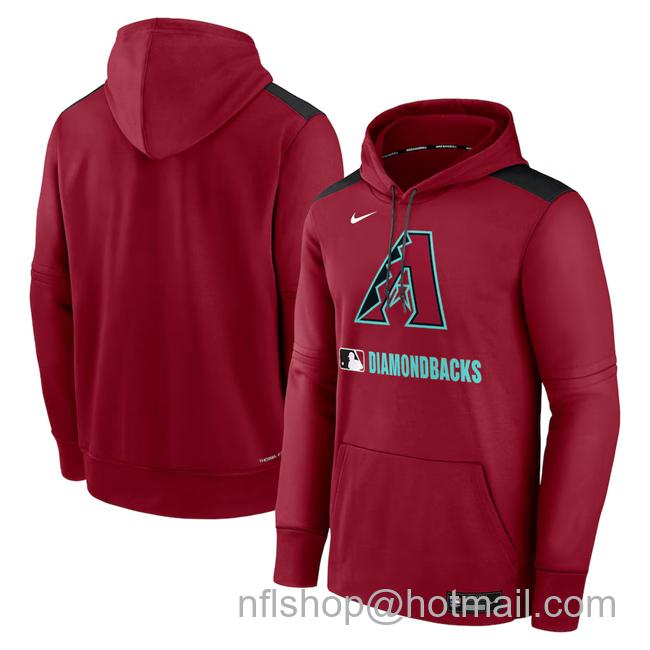 Men's Arizona Diamondbacks Red Collection Performance Pullover Hoodie