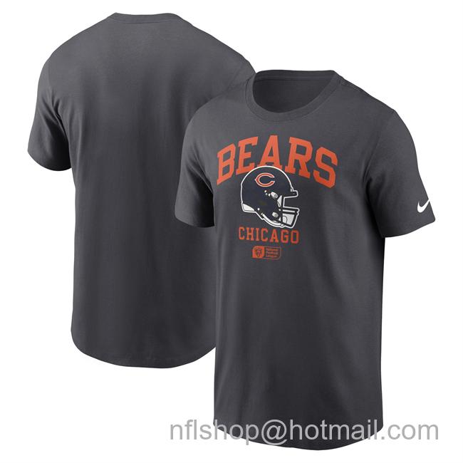 Men's Chicago Bears Anthracite Helmet Essential T-Shirt