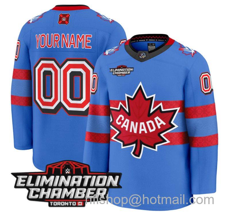 Men's Team Canada Custom Elimination Chamber Toronto Jersey 2025 Premium All Stitched Royal