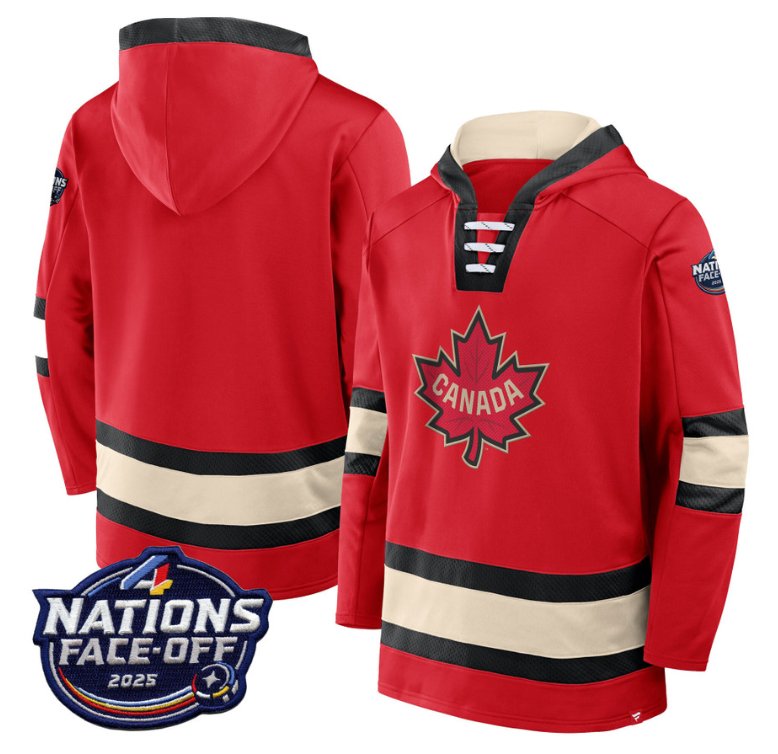 Men's Team Hoodie Canada 4 Nations Face-Off 2025 Pullover Stitched