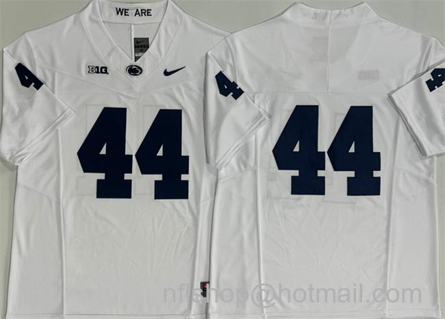 Men's Penn State Nittany Lions #44 Tyler Warren White 2024 F.U.S.E. No Name Stitched College Football Jersey