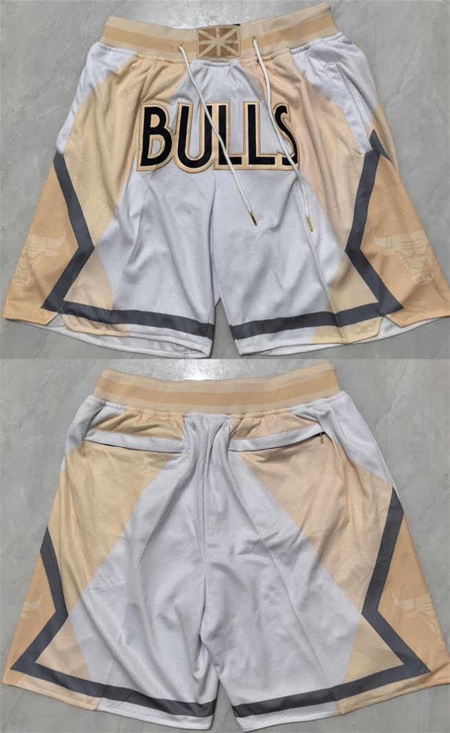 Men's Chicago Bulls White City Edition Shorts (Run Small)