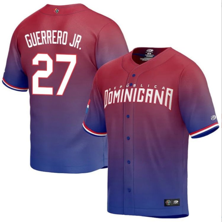 Dominican Baseball Vladimir Guerrero Jr. 2023 World Baseball Classic Jersey – Red