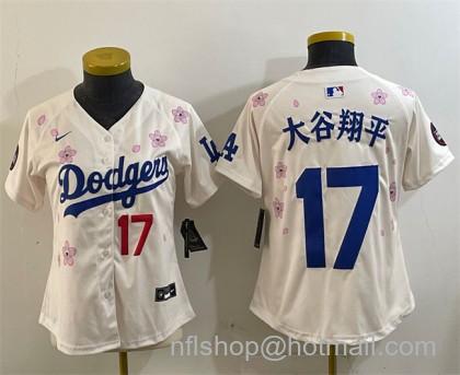 Women's Los Angeles Dodgers #17 大谷翔平 Cream 2025 Tokyo Series Limited Stitched Baseball Jersey