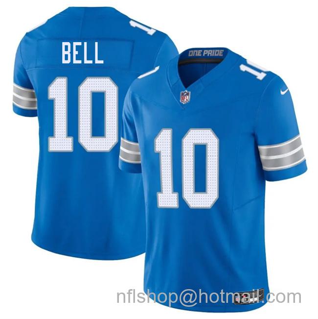 Men's Detroit Lions #10 Ronnie Bell Blue 2025 F.U.S.E. Vapor Limited Stitched Jersey