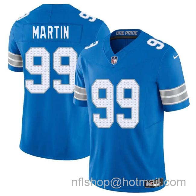 Men's Detroit Lions #99 Brodric Martin Blue 2025 F.U.S.E. Vapor Limited Stitched Jersey