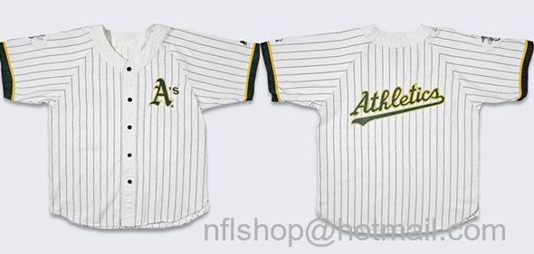 Men's Oakland Athletics Blank White 90s Stitched Jersey