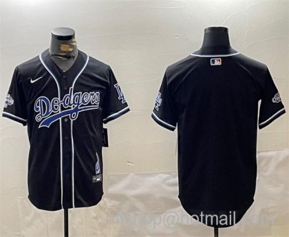Women's Los Angeles Dodgers Blank Black 2024 World Series Champions Limited Stitched Baseball Jersey