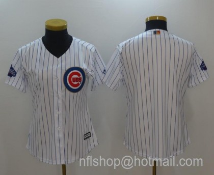 Women's Chicago Cubs ACTIVE PLAYER Custom White 2016 Champions Patch Cool Base Stitched Baseball Jersey