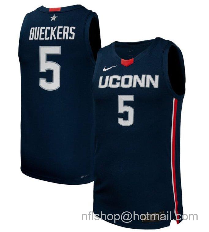 Men's Nike UConn Huskies #5 Paige Bueckers Navy Stitched Basketball Jersey