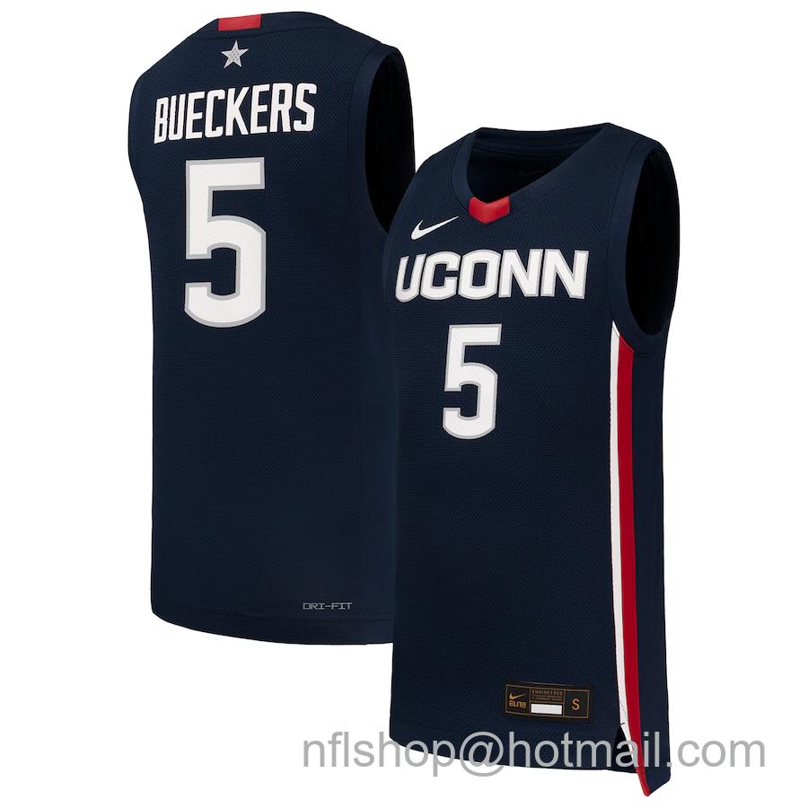 Youth Nike UConn Huskies #5 Paige Bueckers Navy Stitched Basketball Jersey