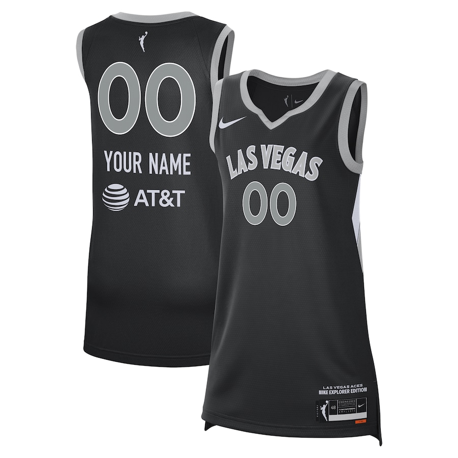 Unisex Las Vegas Aces Nike Explorer Edition Victory Custom Stitched Jersey - Black
