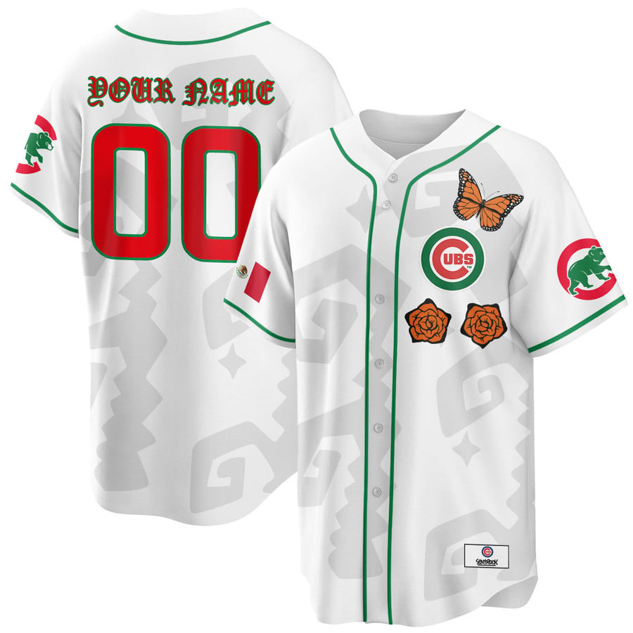 Chicago Cubs Xicago Mexican Heritage Custom Vapor Stitched Baseball Jersey White