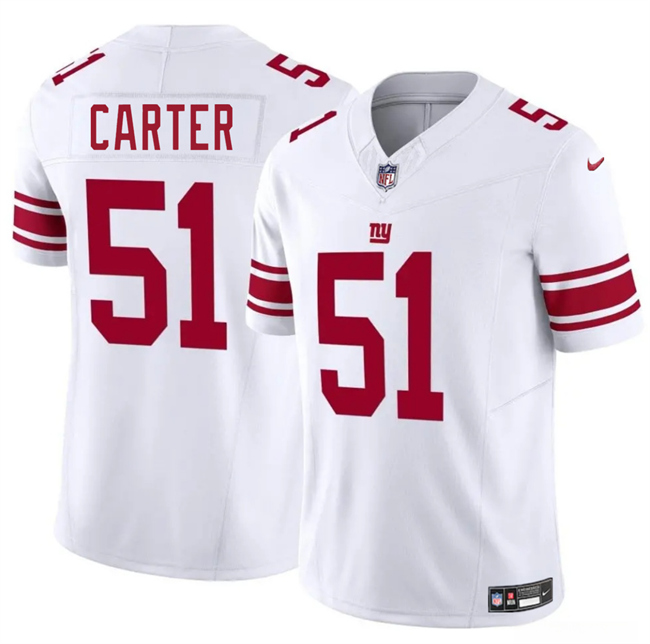 Youth New York Giants #51 Abdul Carter White 2025 Draft F.U.S.E. Vapor Limited Stitched Football Jersey