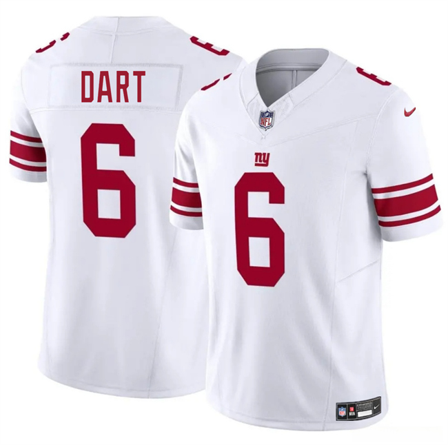 Youth New York Giants #6 Jaxson Dart White 2025 Draft F.U.S.E. Vapor Limited Stitched Football Jersey