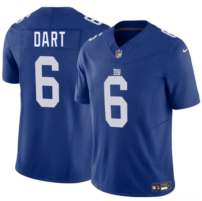 Youth New York Giants #6 Jaxson Dart Blue 2025 Draft F.U.S.E. Vapor Limited Stitched Football Jersey