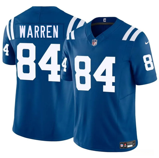 Youth Indianapolis Colts #84 Tyler Warren Blue 2025 Draft F.U.S.E Vapor Limited Stitched Football Jersey