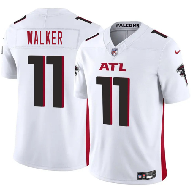Youth Atlanta Falcons #11 Jalon Walker White 2025 Draft F.U.S.E. Vapor Limited Stitched Football Jersey