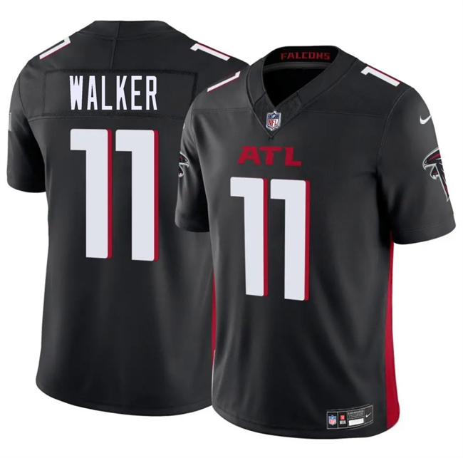 Youth Atlanta Falcons #11 Jalon Walker Black 2025 Draft F.U.S.E. Vapor Limited Stitched Football Jersey